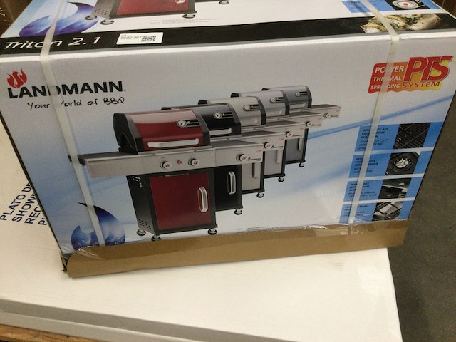 Gas barbecue, landmann, triton 2 + 1, zilver - afbeelding 2 van  3