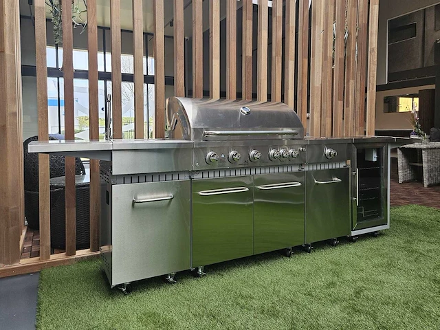 Gas bbq - vonato - rvs keuken grill elite 6 - 0 - 6 branders - afbeelding 1 van  10