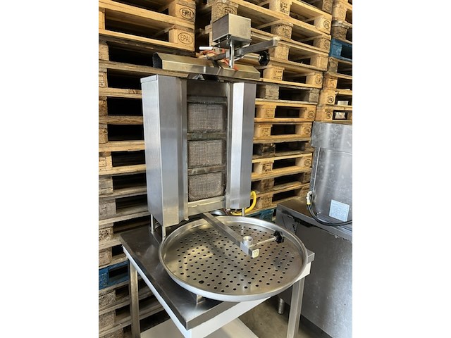 Gas shoarma-/gyrosgrill op rvs onderstel - afbeelding 2 van  5