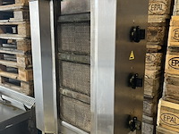 Gas shoarma-/gyrosgrill op rvs onderstel - afbeelding 3 van  5