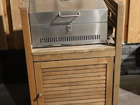 Gasbarbecue incl. verrijdbare houten kast - 60x50x93cm - afbeelding 1 van  6