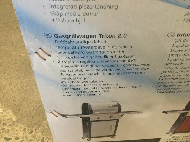 Gasbarbecue landmann, triton 2.0, rood - afbeelding 5 van  5
