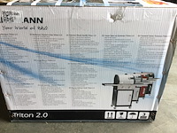 Gasbarbecue met 2 branders en zijtafels, landmann, triton 2.0 pts, rood / zwart - afbeelding 4 van  5