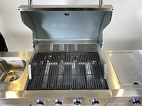 Gasbarbecue, vonato, rvs keuken grill chef 4, mat geborsteld rvs - hoogglans zilverklerige details - afbeelding 6 van  8