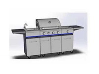 Gasbarbecue vonato, rvs keuken grill chef 4, mat geborsteld rvs - hoogglans zilverklerige details - afbeelding 4 van  8