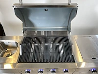 Gasbarbecue vonato rvs keuken grill chef 4 mat geborsteld rvs - hoogglans zilverklerige details - afbeelding 6 van  8