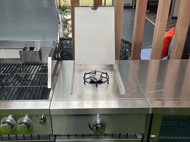Gasbarbecue vonato rvs keuken grill elite 6 zilverkleurig, rvs (mat) - afbeelding 9 van  10