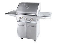 Gasbarbecue vonato rvs traditionele grill 3 zilverkleurig, rvs (mat) - afbeelding 1 van  3
