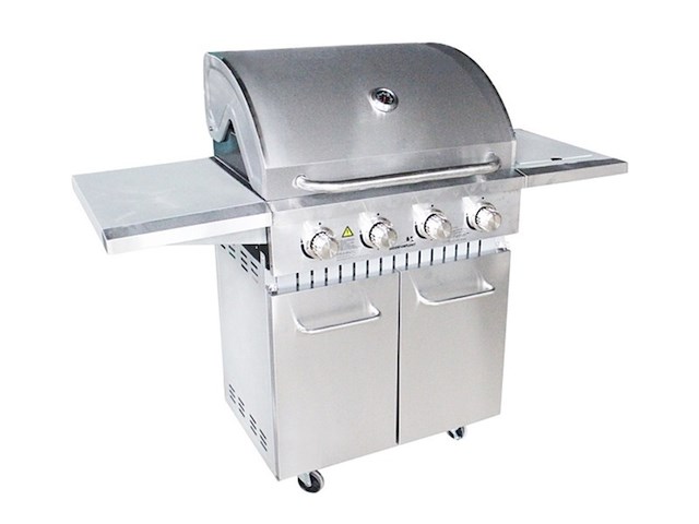 Gasbarbecue vonato, rvs traditionele grill 4, zilverkleurig, rvs (mat) - afbeelding 1 van  4