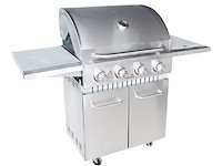 Gasbarbecue vonato rvs traditionele grill 4 zilverkleurig, rvs (mat) - afbeelding 1 van  4