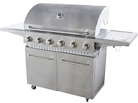 Gasbarbecue vonato, rvs traditionele grill elite 6, zilverkleurig, rvs (mat)