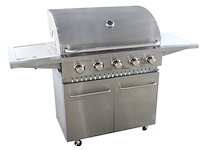 Gasbarbecue vonato rvs traditionele grill luxe 5 zilverkleurig, rvs (mat) - afbeelding 1 van  4