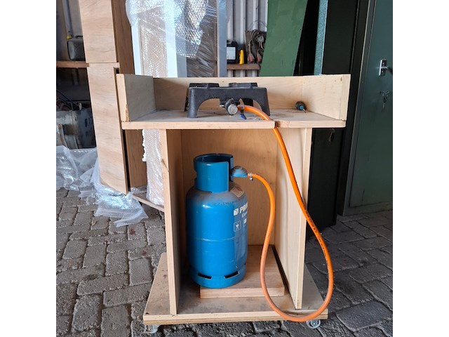 Gasbrander met gasfles - afbeelding 1 van  3
