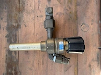 Gasdoorstroommeter, optimator, argon-mix, messingkleur, dubbele flowmeter – gasfittingen - afbeelding 5 van  5