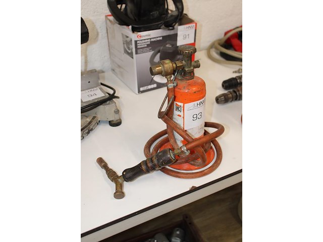 Gasfles met brander / branderset. - afbeelding 2 van  2