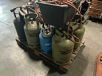 Gasflessen met branders (13x) - afbeelding 4 van  5