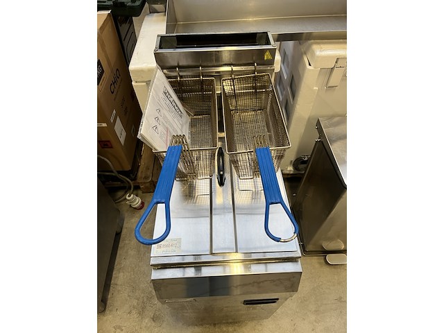 Gasfriteuse 21 liter, 2x frituurmand profinox, c14 - afbeelding 5 van  5