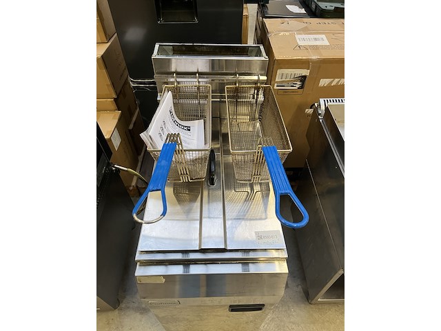 Gasfriteuse 21 liter, 2x frituurmand profinox, c14 - afbeelding 5 van  6