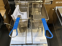 Gasfriteuse 21 liter, 2x frituurmand profinox, c14 - afbeelding 5 van  6