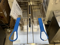 Gasfriteuse 21 liter, 2x frituurmand profinox, c14 - afbeelding 5 van  5