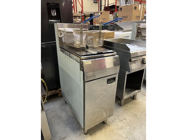 Gasfriteuse 21 liter, 2x frituurmand profinox, c14 - afbeelding 1 van  6