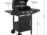 Gasgrill / barbecue louisiana 3 branders - afbeelding 11 van  14