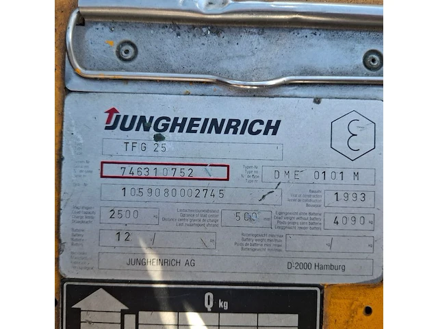 Gasheftruck, jungheinrich, tfg 25, 1993 - afbeelding 9 van  25