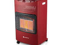 Gaskachel - 3 standen - max 4200 watt - rood - afbeelding 1 van  7