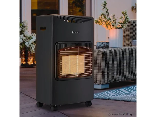 Gaskachel - 3 standen - max 4200 watt - zwart - afbeelding 2 van  7