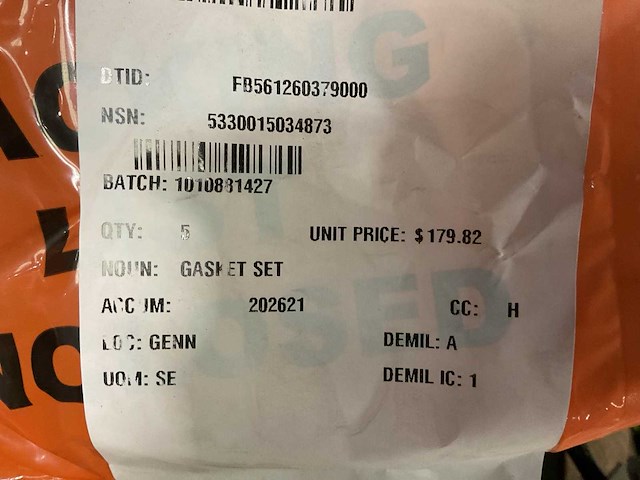 Gasket set (5x) - afbeelding 3 van  3