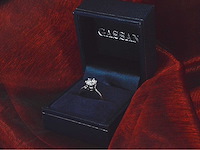 Gassan - witgouden solitair ring met 1.20 carat briljant geslepen diamant - afbeelding 2 van  11