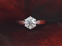Gassan - witgouden solitair ring met 1.20 carat briljant geslepen diamant - afbeelding 1 van  11