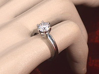 Gassan - witgouden solitair ring met 1.20 carat briljant geslepen diamant - afbeelding 4 van  11