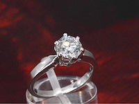 Gassan - witgouden solitair ring met 1.20 carat briljant geslepen diamant - afbeelding 6 van  11