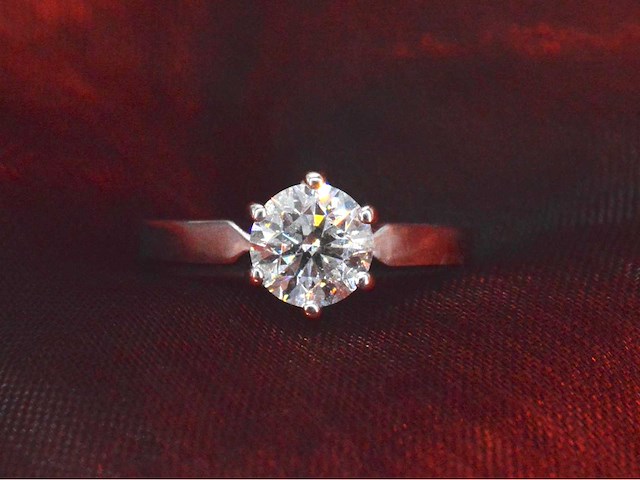 Gassan - witgouden solitair ring met 1.20 carat briljant geslepen diamant - afbeelding 11 van  11