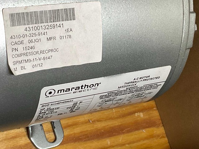 Gast piston air compressor - afbeelding 2 van  3