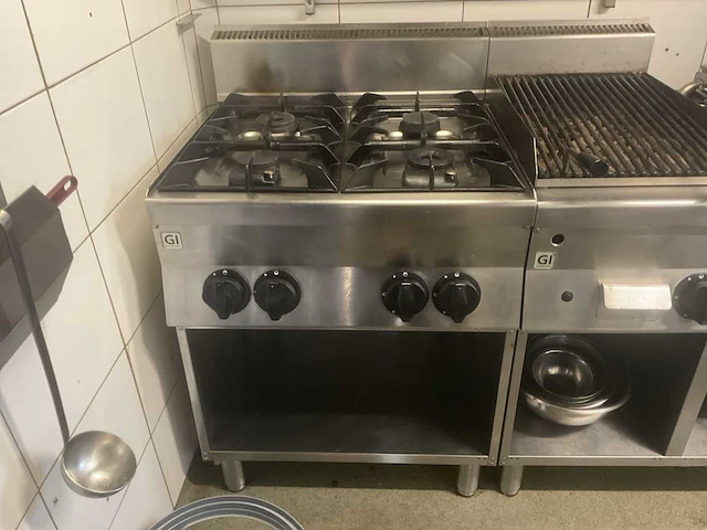 Gastro-inox - fornuis 70x105 cm - afbeelding 1 van  3