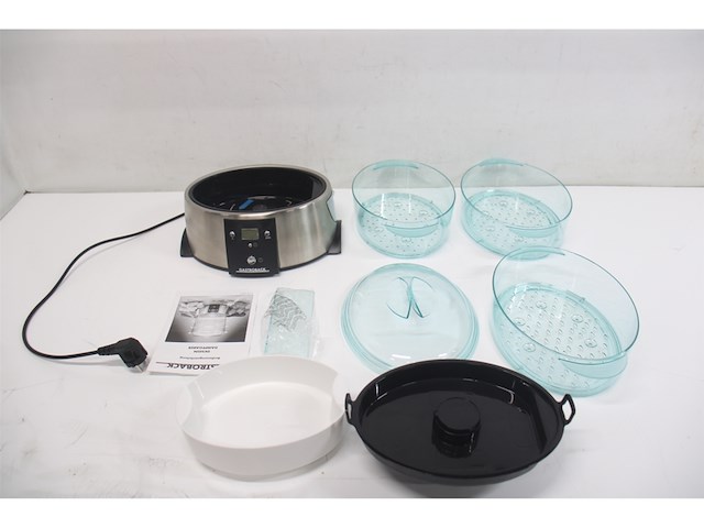 Gastroback 42510 design stoomkoker lcd-display 650 watt roestvrij staal - afbeelding 2 van  3