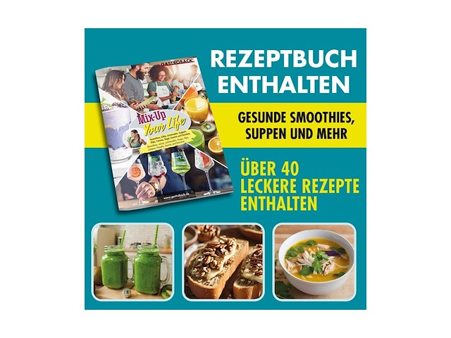 Gastroback design multi-power standmixer mix & soup 2000 w zwart roestvrijstaal - afbeelding 4 van  4