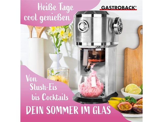 Gastroback slushmachine voor thuis ice shaver machine instelbare raspsterkte - afbeelding 2 van  6