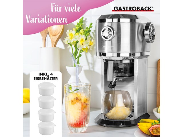 Gastroback slushmachine voor thuis ice shaver machine instelbare raspsterkte - afbeelding 3 van  6