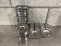 Gastronormbak met deksel 1/6 gn (12x)