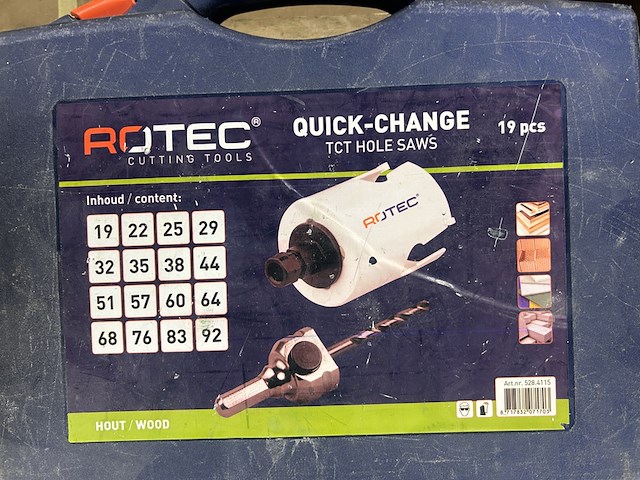 Gatenzaag set 19-delig rotec - afbeelding 4 van  5
