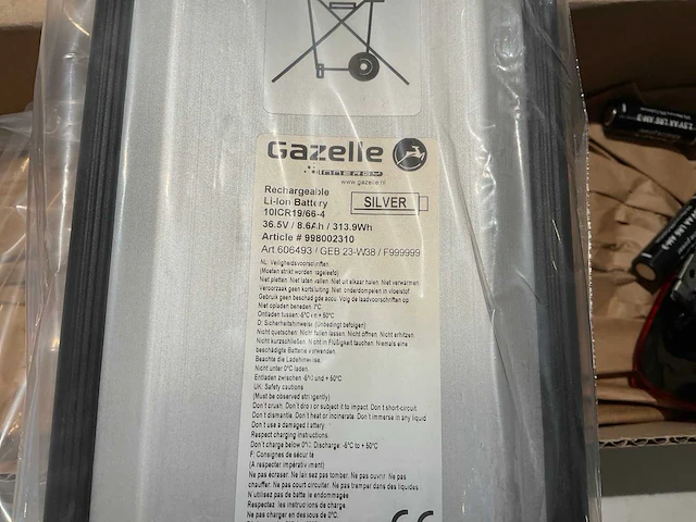Gazelle silver fietsaccu - afbeelding 2 van  2