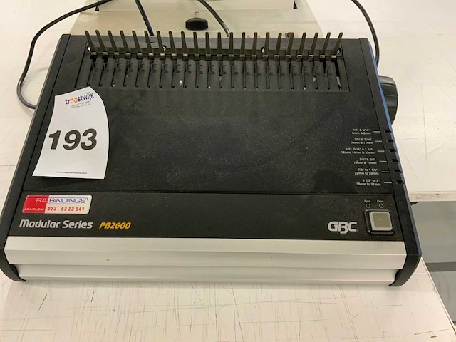 Gbc, maxibind inbindmachine (2x) - afbeelding 4 van  6