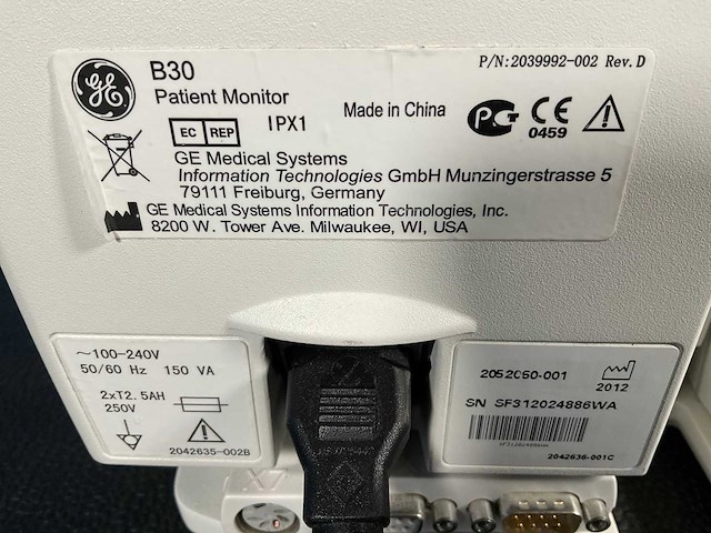 Ge healthcare - b30 bewakingsmonitor - 2012 - afbeelding 5 van  5