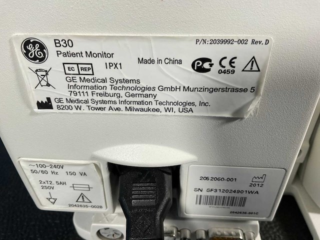 Ge healthcare - b30 bewakingsmonitor - 2012 - afbeelding 6 van  6