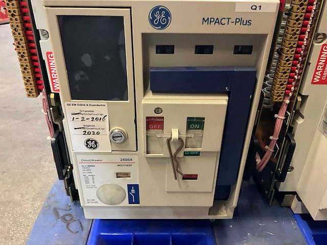 Ge mn31w25 2500 a air circuit breker - afbeelding 3 van  4