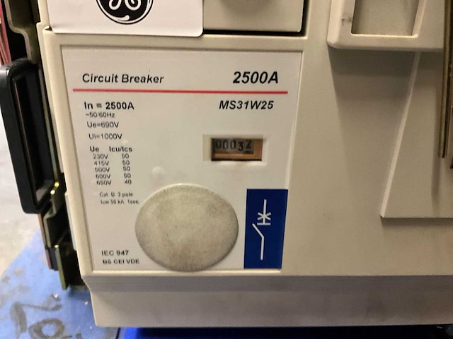 Ge mn31w25 2500 a air circuit breker - afbeelding 4 van  4