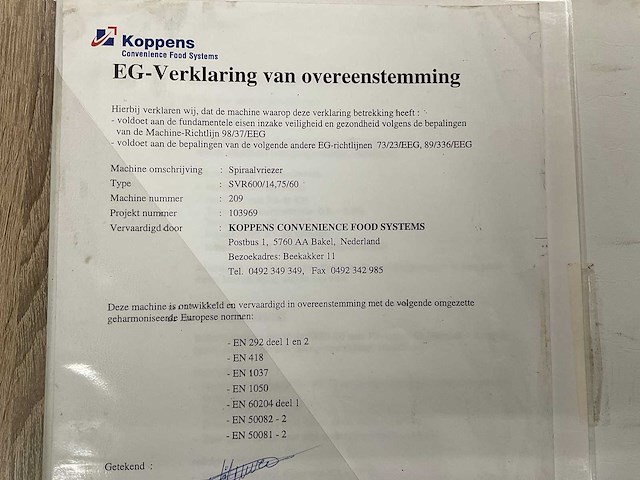 Gea koppens svr600 spiraalvriezer met koeling - afbeelding 13 van  22